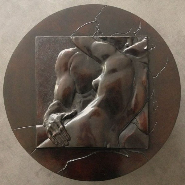 Médaillon d’un détail du Baiser de Rodin…