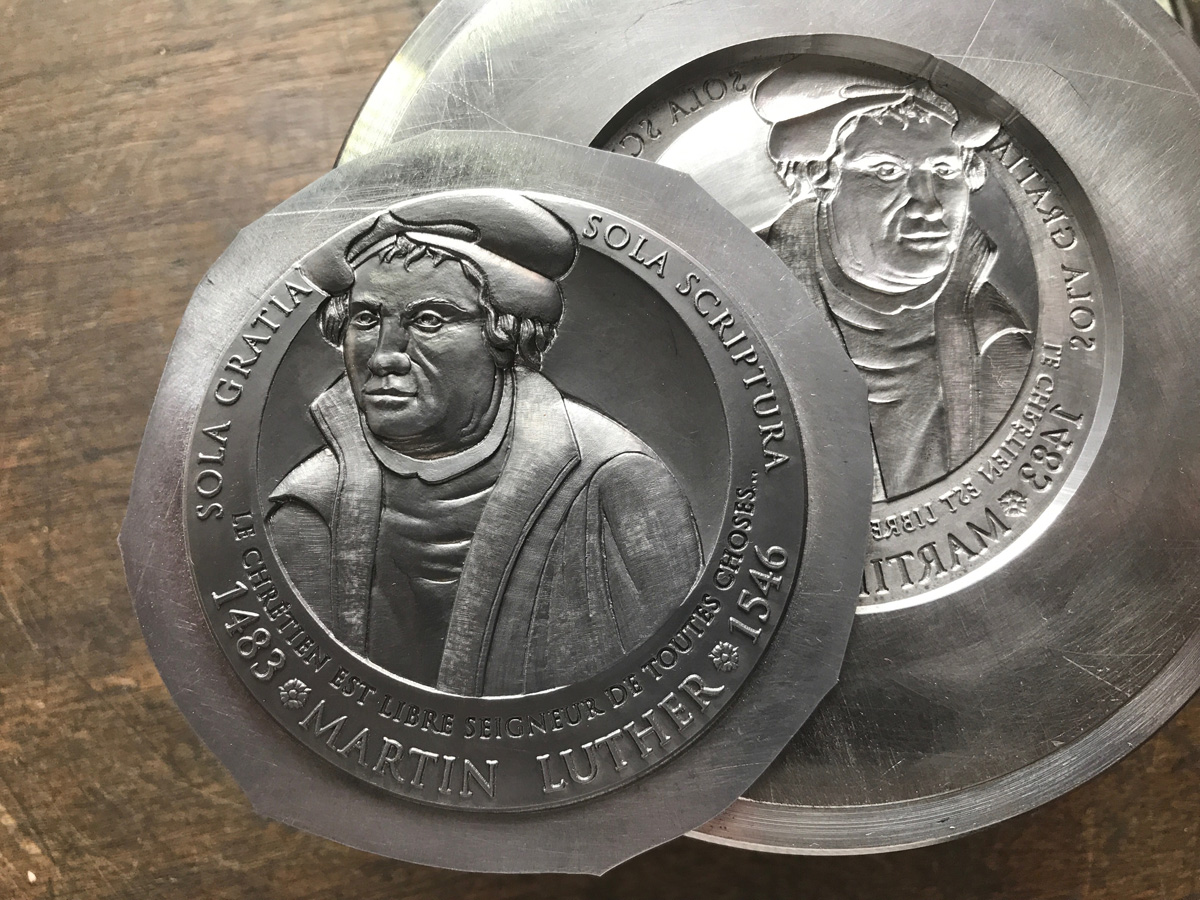 Création médaille des 500 ans de Martin Luther
