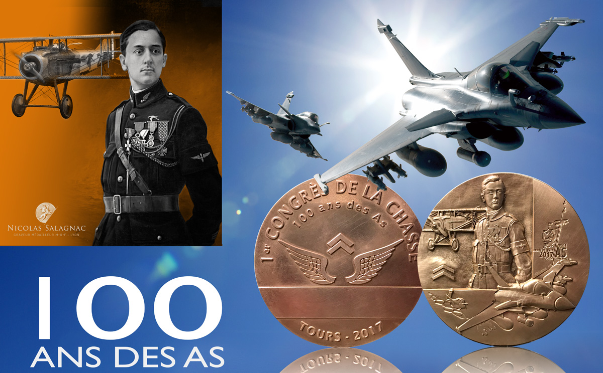 Les 100 ans des As de la Chasse est une médaille de collection, 1917-2017