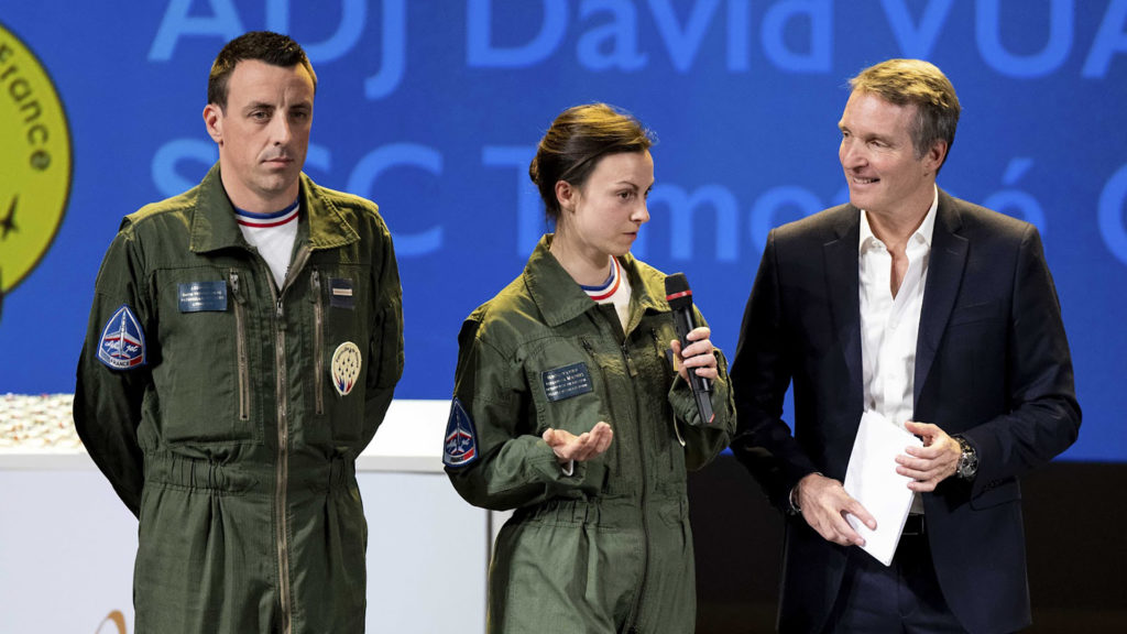 La Patrouille de France Alexandre Cérémonie des Meilleurs Apprentis de France au Théâtre du Châtelet 21/02/2024 - promotion Paul et Liliane GILLANT