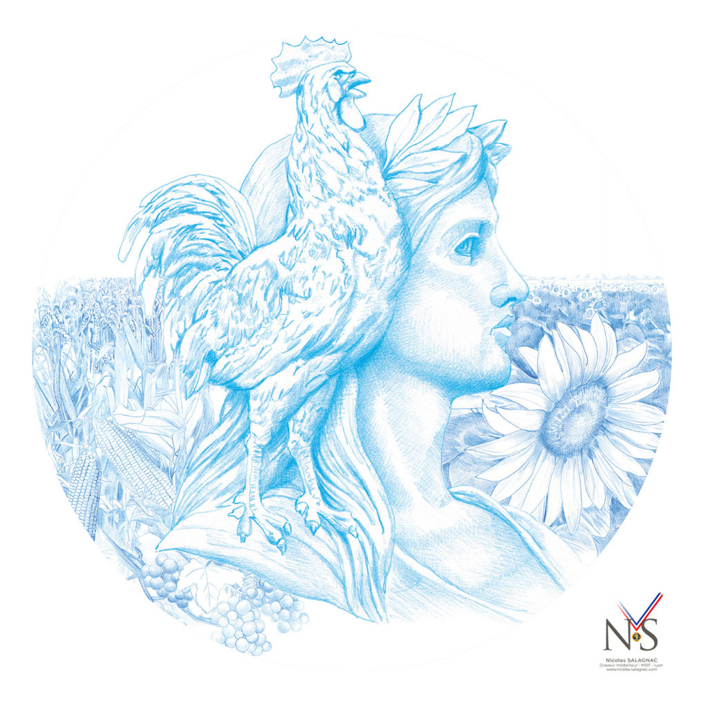 Dessin medaille_gastronomie_francaise_creation_Nicolas_Salagnac